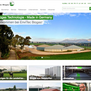 Neue Energie online – EnviTec Biogas im Web